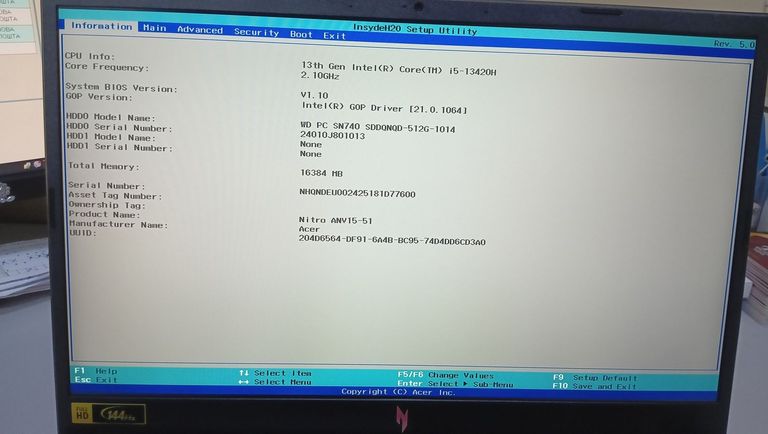 Acer 15/core i5-13420h ddr5/16gb ddr5/hdd *відсутній/ssd 512 gb/geforce rtx2050 4gb Код:01-200539775. Изображение 7