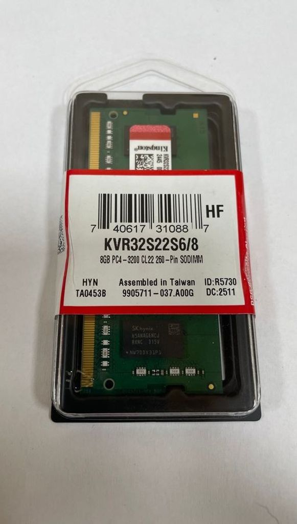 Купити Kingston 8gb so-dimm ddr4 3200mhz kvr32s22s6/8 Б/У