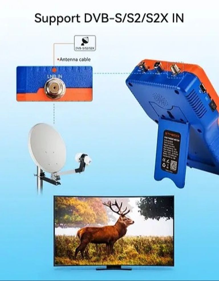 Прилад для налаштування антен DVB-S2/S/T2/T/C GTmedia V8 Finder PRO 2 (satfinder) та відеокамер. Новий. Код:null. Изображение 10