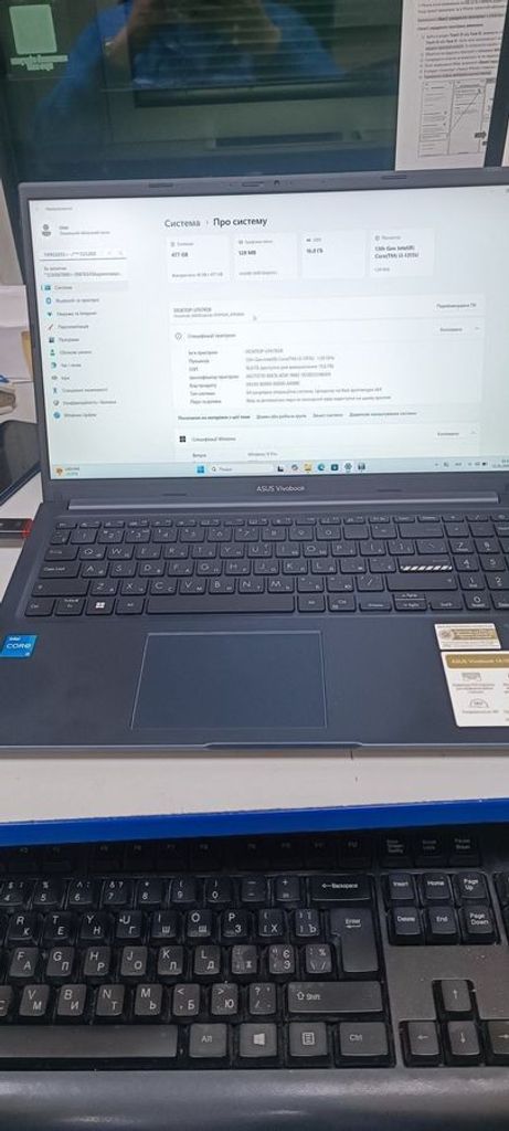 Розпродаж Asus 15/core i3-1315u ddr5/16gb ddr5/ssd 512 gb/*інтегрована, продавець Техноскарб