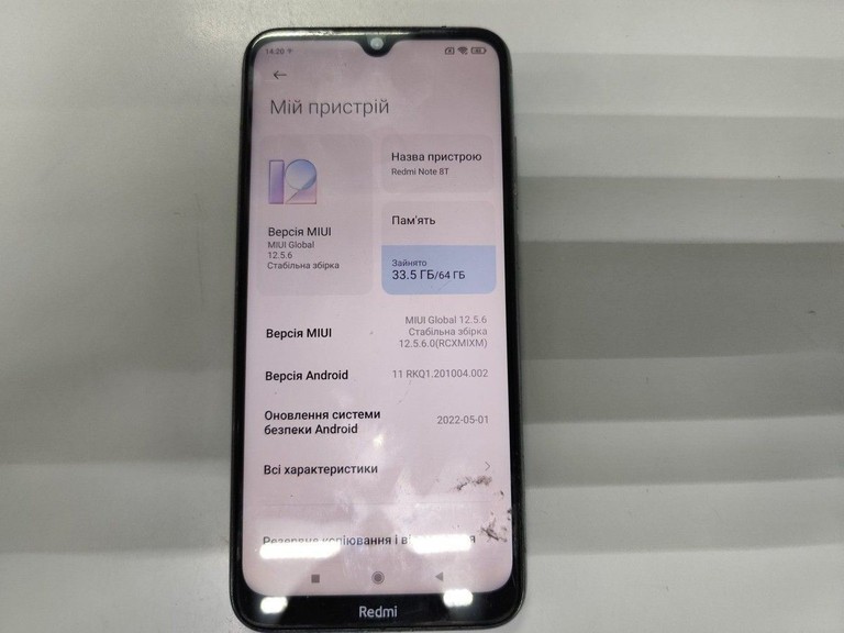 Объявление Xiaomi Redmi Note 8T 4/64GB Blue Б/У