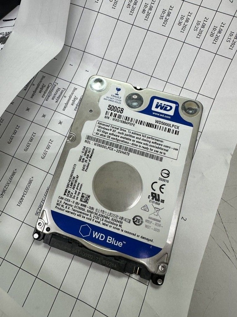 Объявление Wd Blue 2.5" 500 GB (WD5000LPCX) Б/У