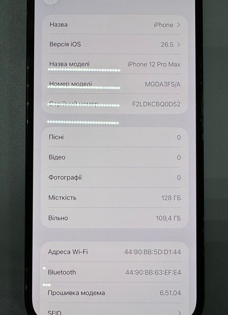 Оголошення Apple iphone 12 pro max 128gb Б/У