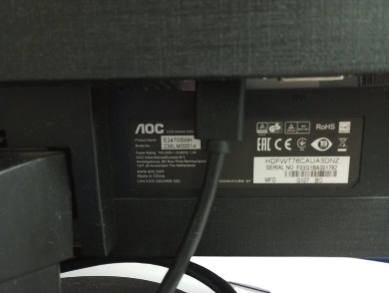 Оголошення AOC E2470SWH Black Б/У