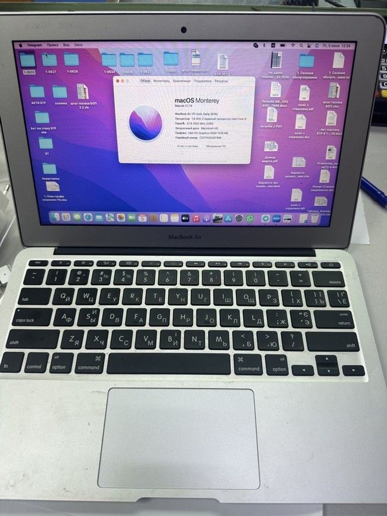 Дешево Apple macbook air a1465 / core i5 1,6ghz/ ram4gb/ ssd128gb/ l hd graphics 6000 з ломбарду