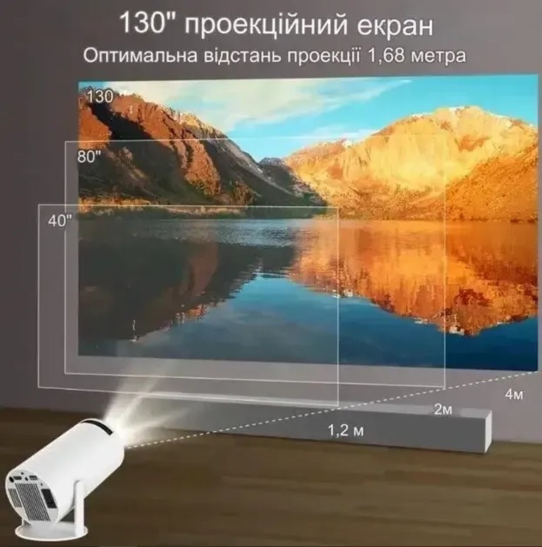 мультимедійний портативний Magcubic HY300 Android 12 з підтримкою Wi-Fi Bluetooth 4K UHD Код:null. Зображення 5