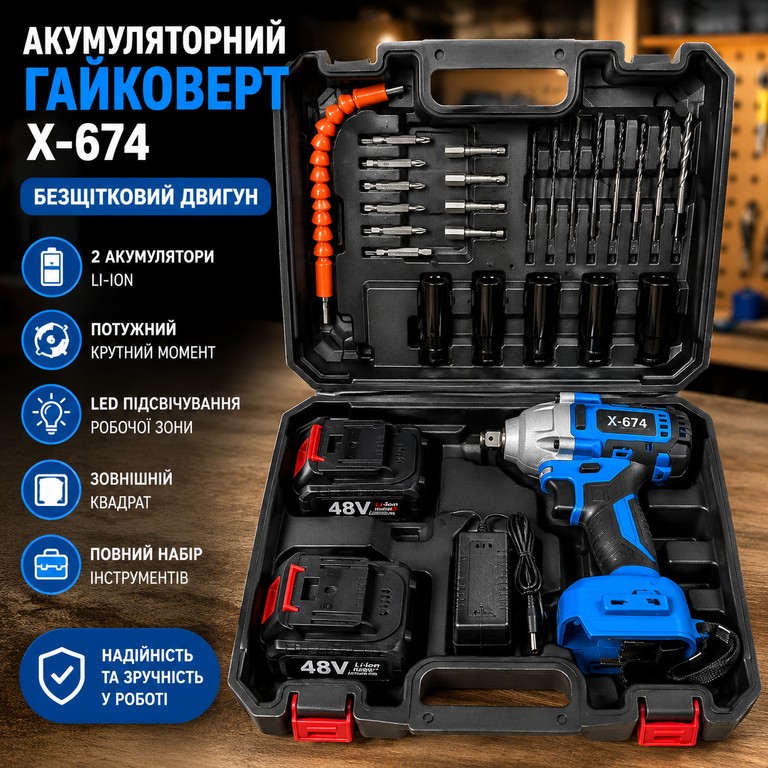 Купить Drill X-674 Синій з чорним Б/У