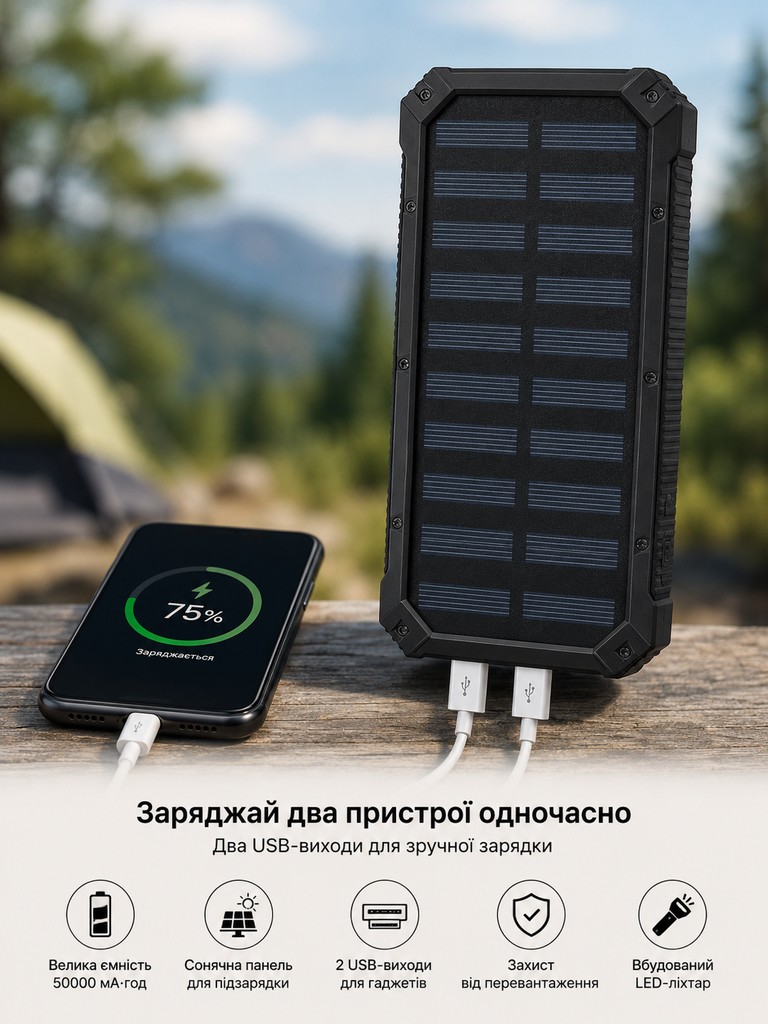 Solar 50000 mAh  Код:null. Зображення 5