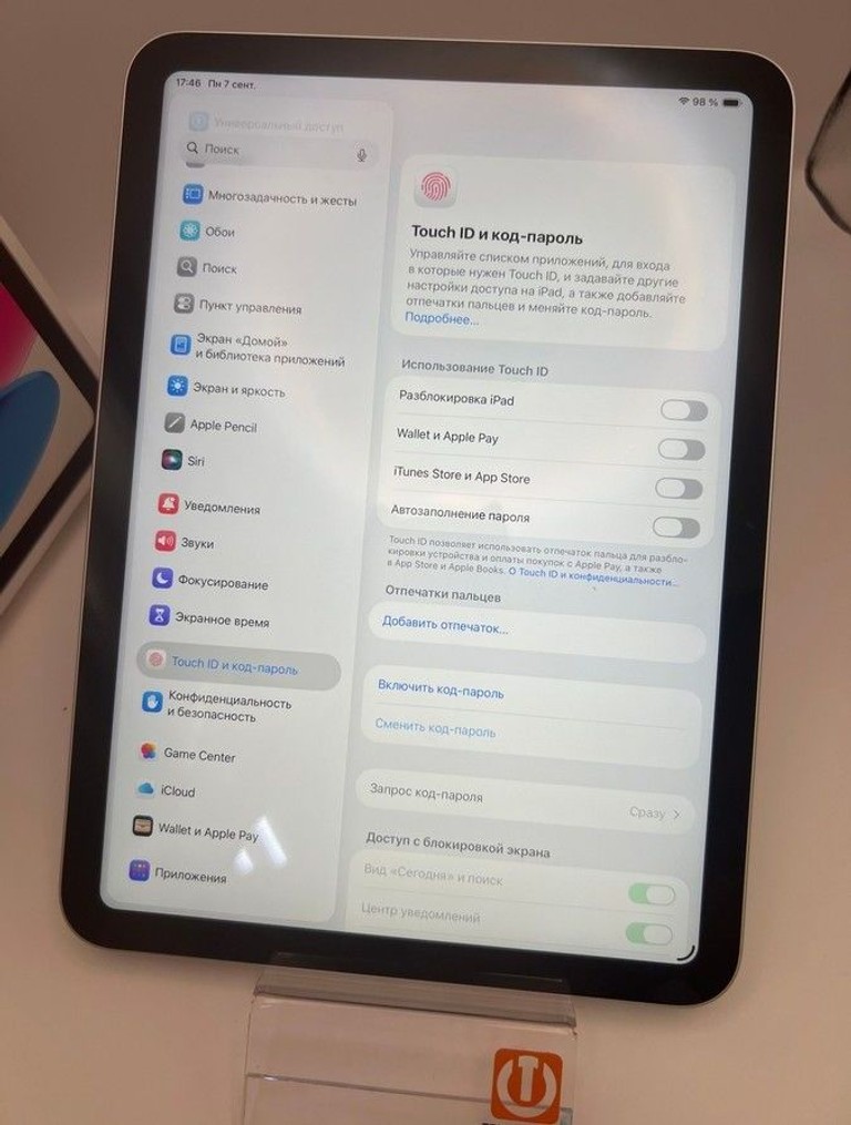 Apple ipad 10.9 2022 wi-fi 64gb Код:01-201105163. Изображение 6