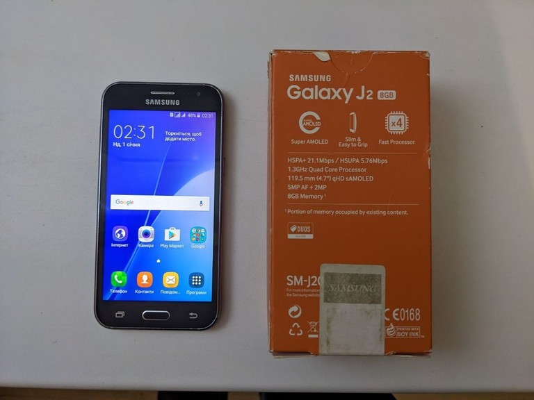 Оголошення Samsung j200h/ds galaxy j2 duos Б/У