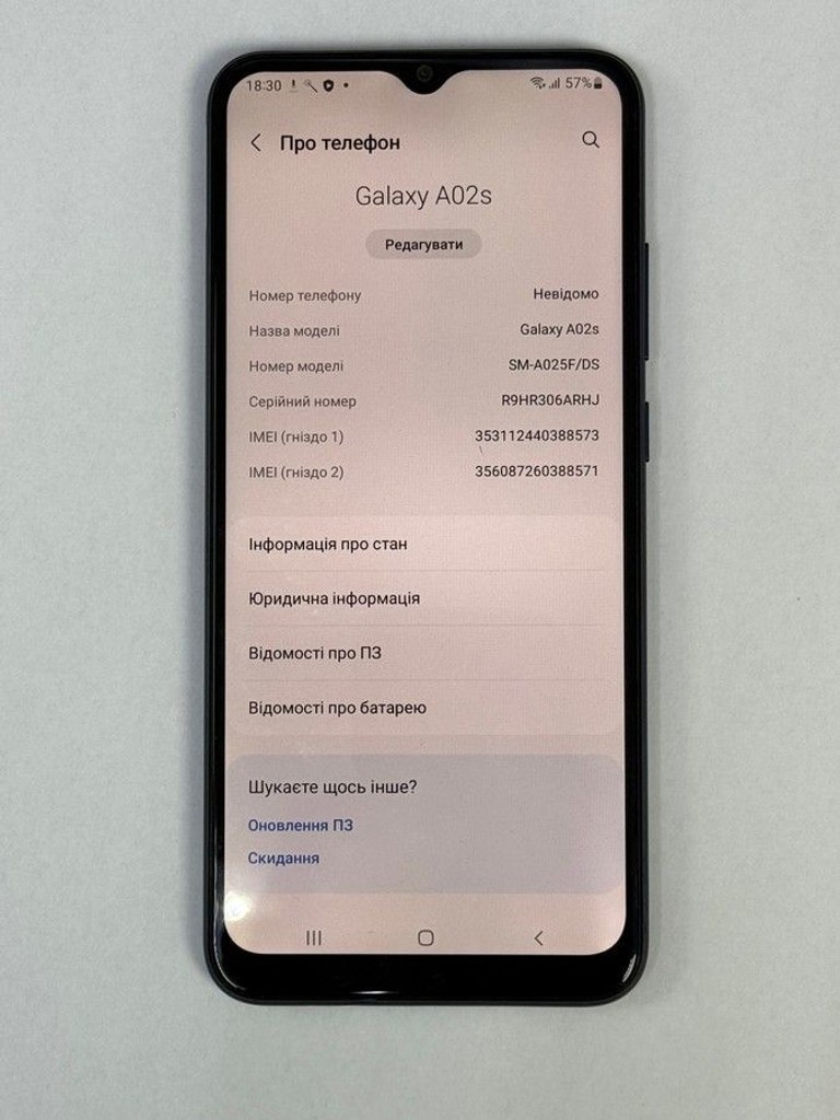 Оголошення Samsung galaxy a02s sm-a025 3/32gb Б/У