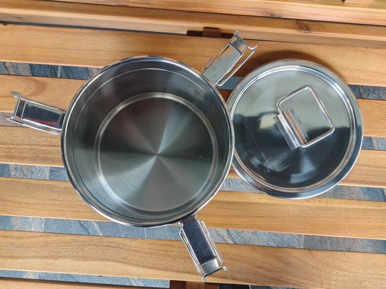 Дешево Відро 6 л з кришкою. Кухонне відро з нержавіючої сталі Контейнер для борошна. Контейнер для зерна. Відро для зберігання CNCEST. з ломбарду