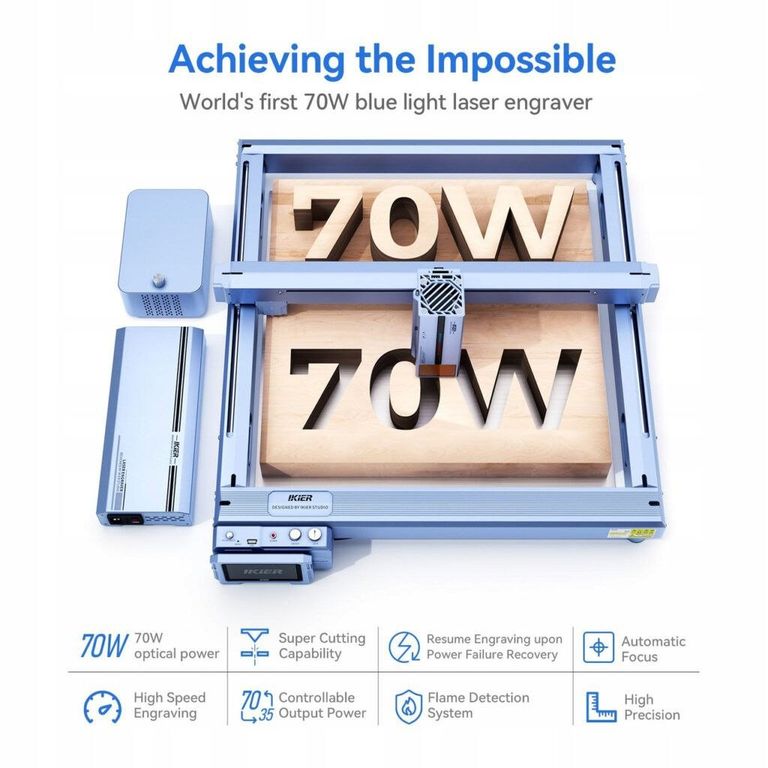 Купити Лазерний гравер iKier K1 Pro Max 70W. НОВИЙ! Б/У