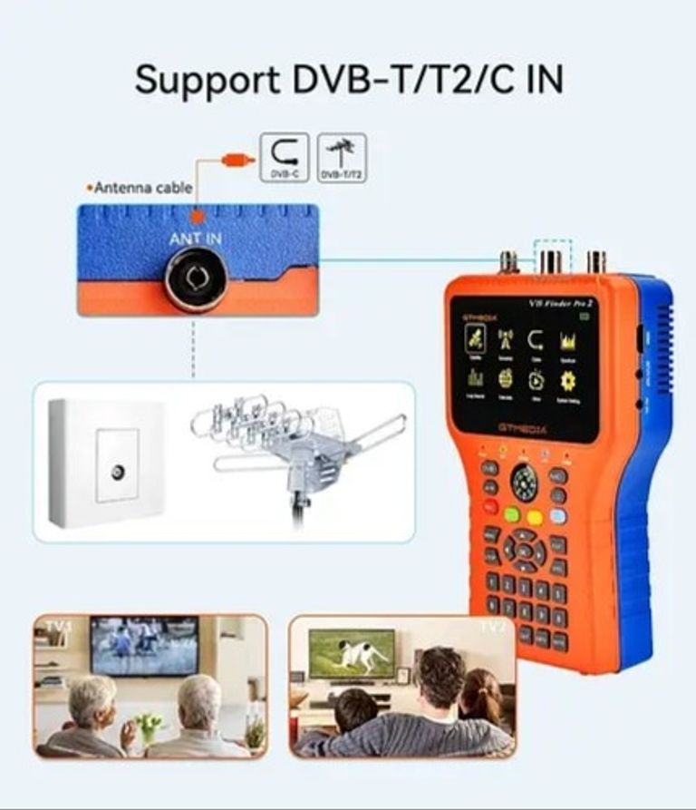 Прилад для налаштування антен DVB-S2/S/T2/T/C GTmedia V8 Finder PRO 2 (satfinder) та відеокамер. Новий. Код:null. Изображение 11