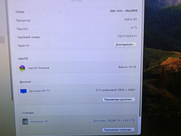 Объявление Apple mac mini a2686 mmfj3 m2/8core/ram 8gb/ssd256gb Б/У