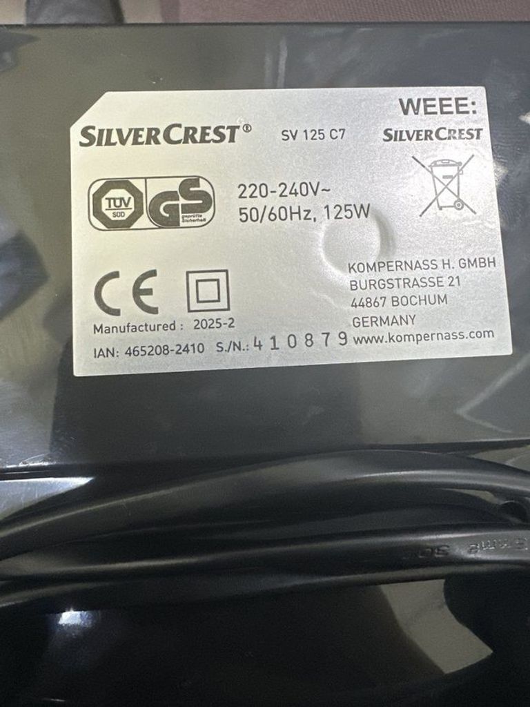 Дешево Silvercrest sv 125 c7 з ломбарду