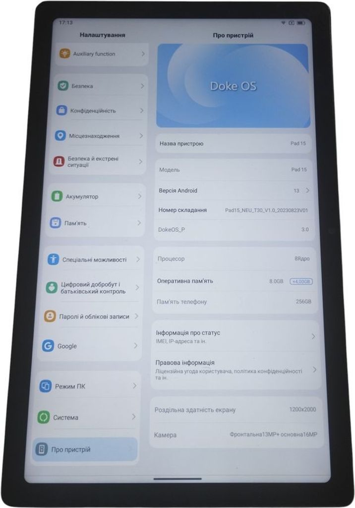Оголошення Blackview oscal pad 15 8/256gb Б/У