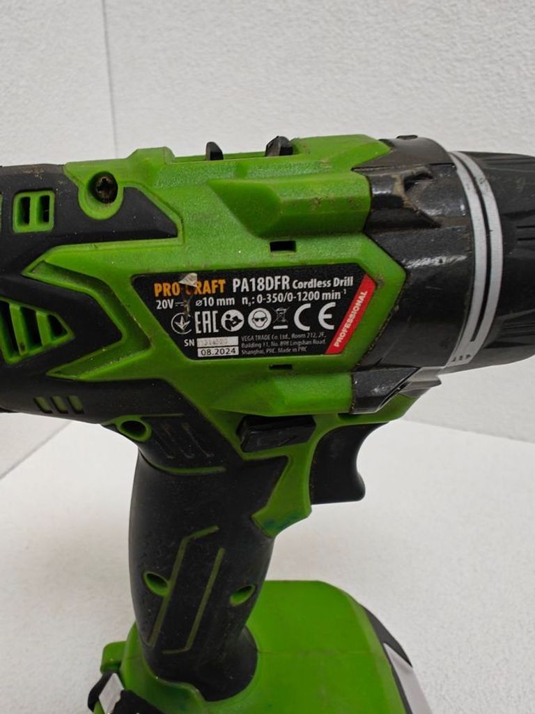 Оголошення Procraft pa-18 dfr 2акб зп Б/У
