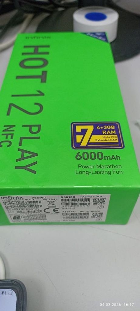 Объявление Infinix hot 12 play nfc x6816d 4/64gb Б/У