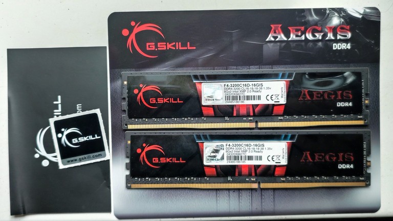 Оголошення G.skill 16 GB (2x8GB) DDR4 3200 MHz Aegis (F4-3200C16D-16GIS) Б/У