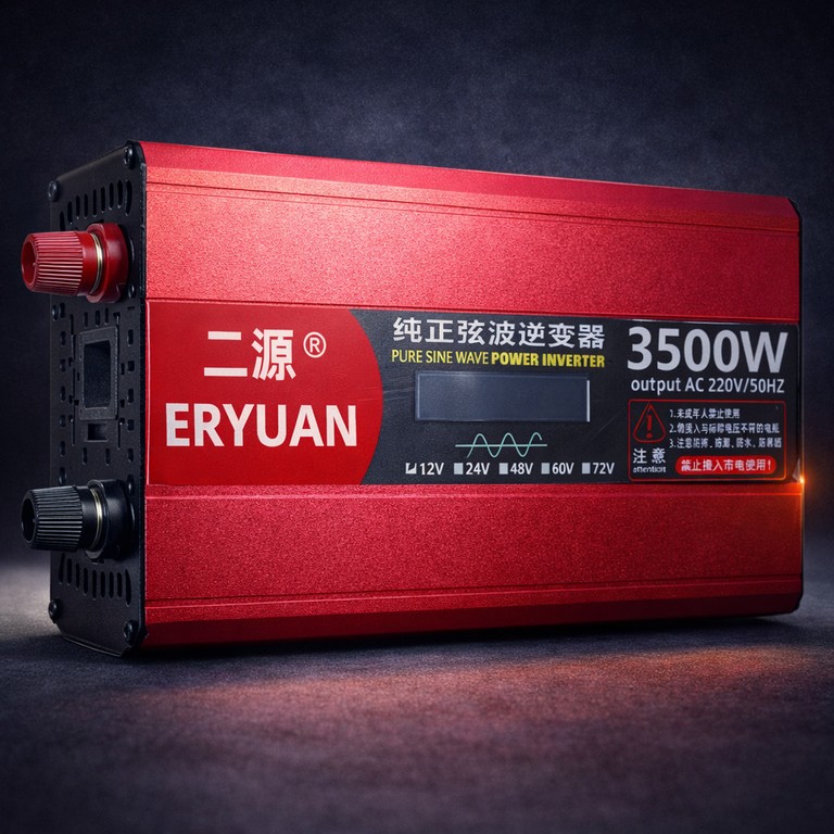 Дешево Перетворювач напруги ERYUAN MX-3500 з чистою синусоїдою 3500 Вт, інвертор 12 В → 220 В з ломбарду