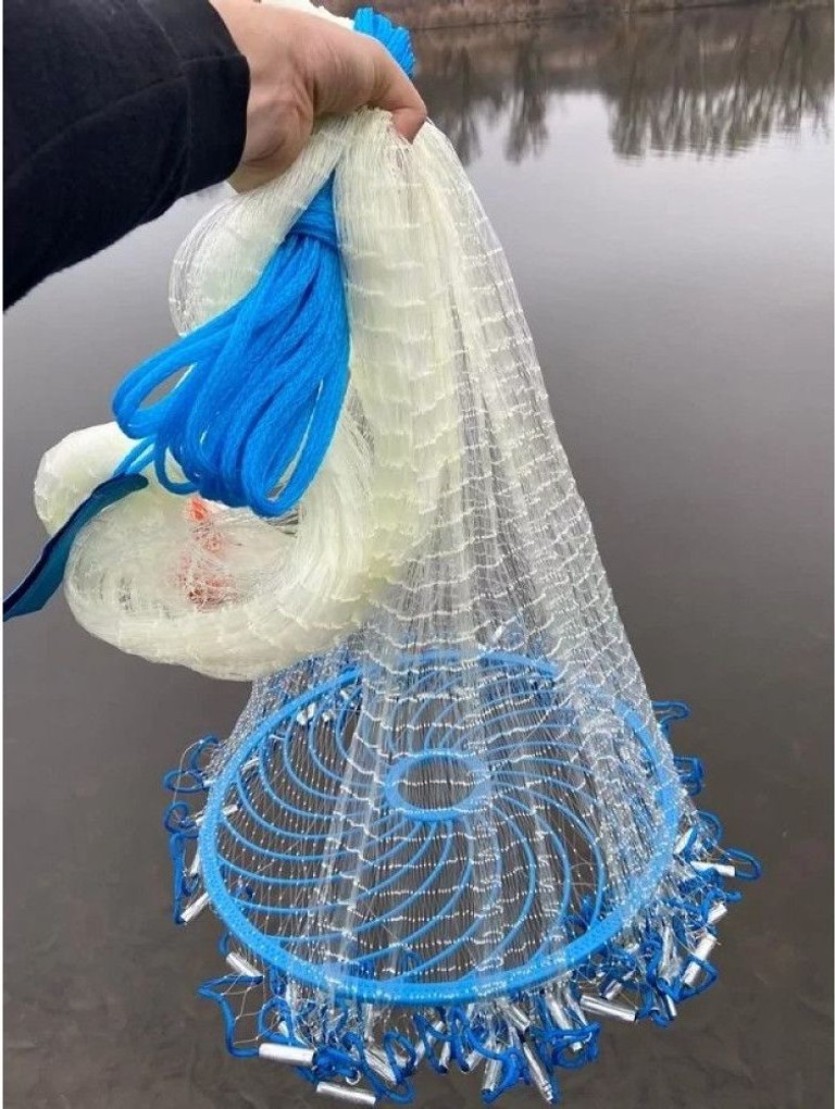 FISH NET для ловлі рибу 0240 2,5 м кільце 45 см зручна та компактна модель Код:null. Зображення 7