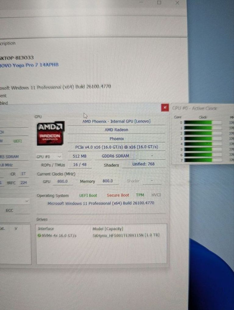 Lenovo yoga pro 7 14,5/процесор: amd ryzen 7 7840hs/3,8 ггц/озп: 32 гб/ssd: 1000гб/radeon 780m Код:01-200743668. Изображение 11