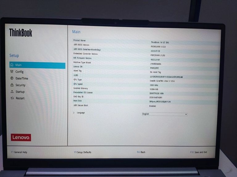 Lenovo 14/core ultra 5 125u s1 ddr5/16gb ddr5/hdd *відсутній/ssd 500 gb/*інтегрована Код:01-200743464. Зображення 5