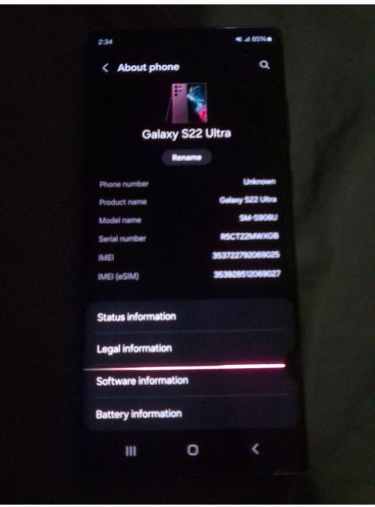 Samsung Galaxy S22 Ultra 12/512GB SM-S908U Phantom black Код:null. Зображення 6