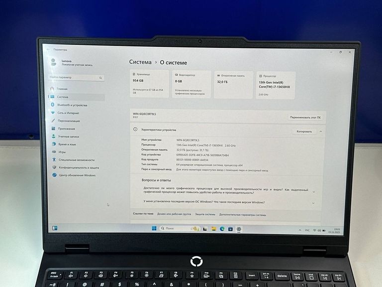 Оголошення Lenovo legion 5 15irx10 / core i7-13650hx ddr5 ram 32 gb 1000gb ssd rtx 5060 8gb Б/У