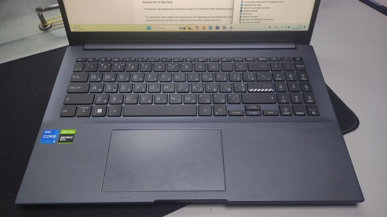 Оголошення Asus 15/core i5-12450h ddr5/8gb ddr5/hdd *відсутній/ssd 512 gb/geforce gtx1650 4gb Б/У