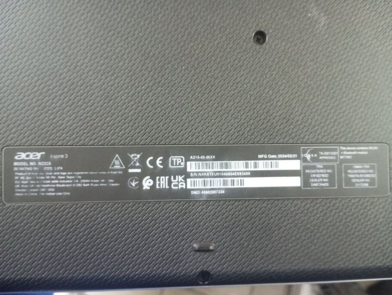 Дешево Acer 15/core i3-1235u ddr5/16gb ddr5/hdd *відсутній/ssd 512 gb/*інтегрована; з ломбарду