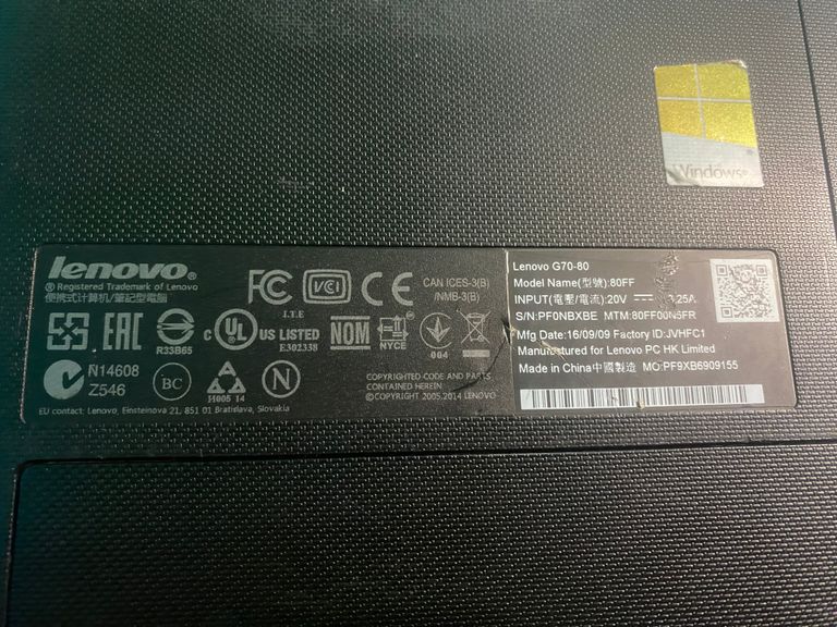 Lenovo g70-80/i7-5500/ddr3 8gb/ssd 250gb/video intel 5500 128 Код:null. Изображение 6