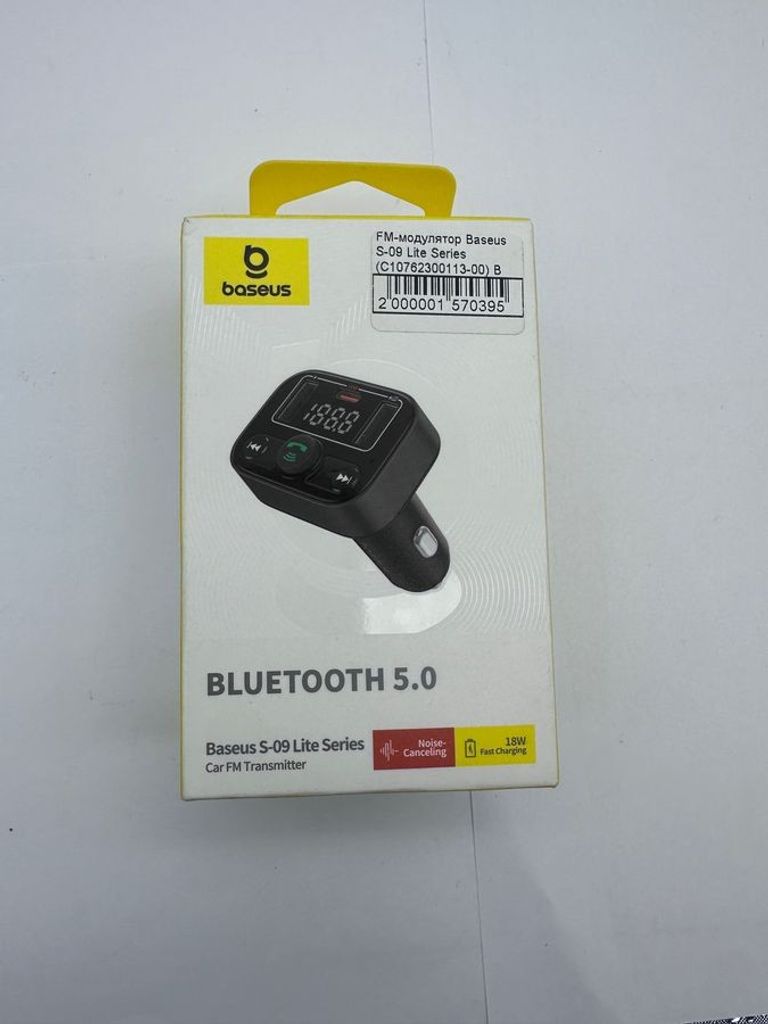 Купити Baseus T-typed S-09 Lite Bluetooth MP3 Car Charger Black (C10762300113-00) Б/У
