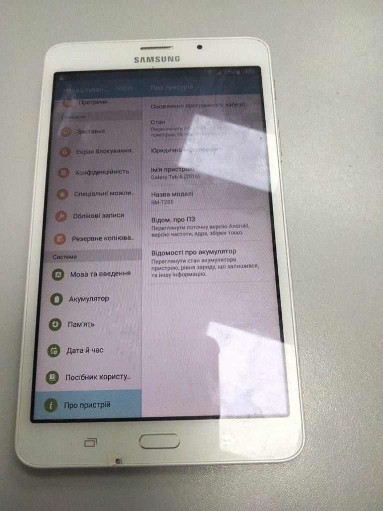 Дешиво Samsung galaxy tab a sm-t285 lte 8gb с ломбарда