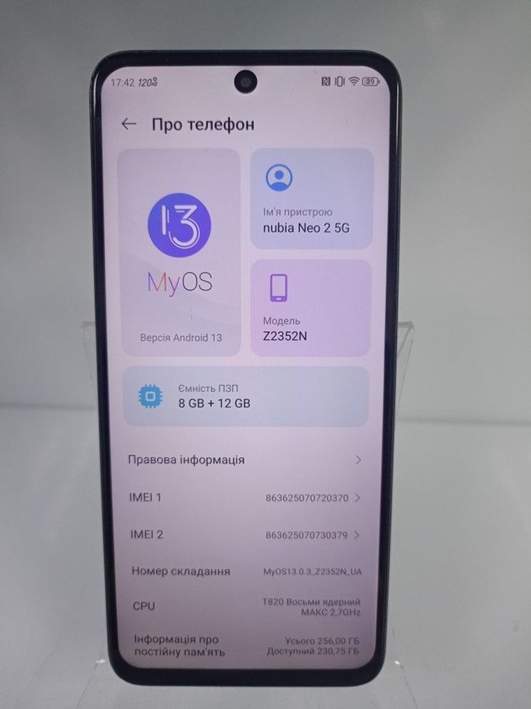 Дешиво Zte nubia neo 2 5g 8/256gb с ломбарда