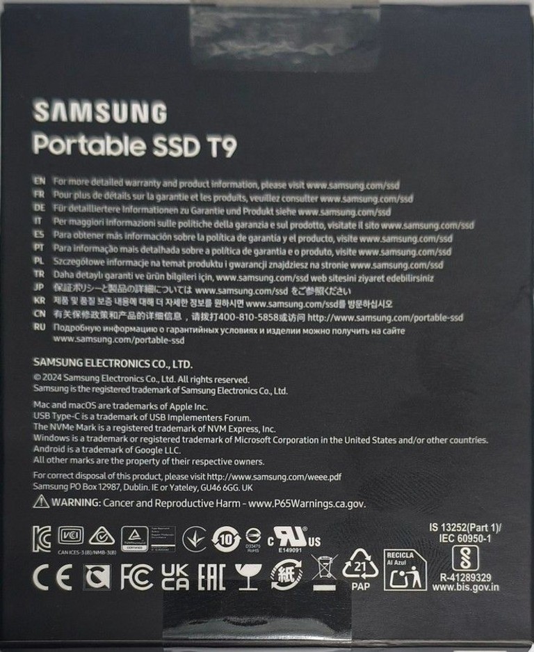 Samsung t9 1 tb mu-pg1t0b Код:01-201038789. Зображення 10