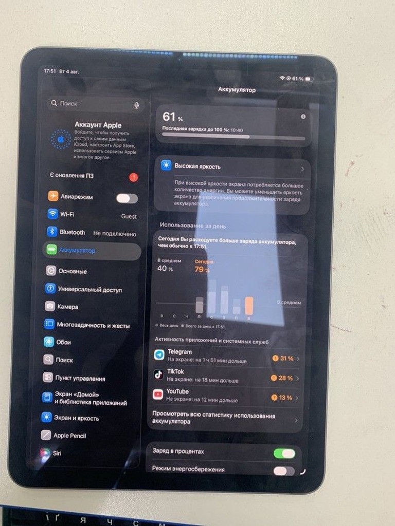 Объявление Apple ipad air 2020 wi-fi 64gb+lte Б/У