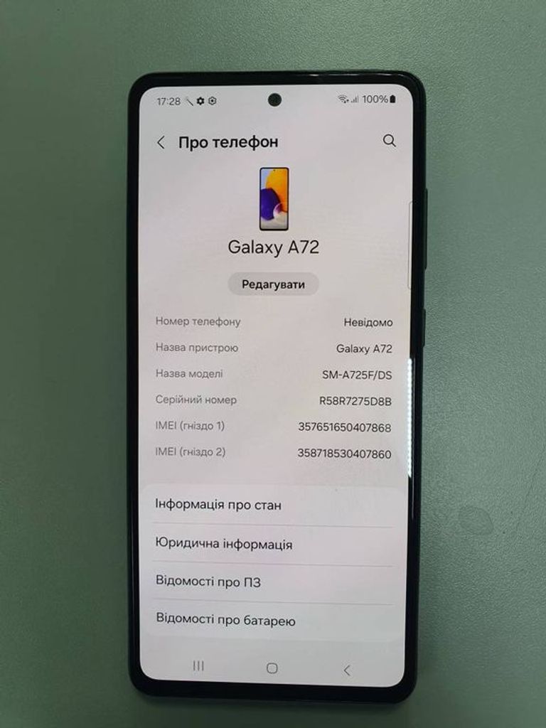 Samsung a725f galaxy a72 6/128gb