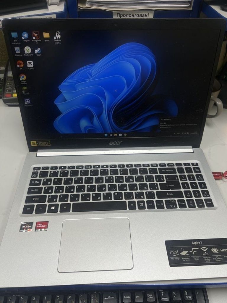 Купити Acer 15/ryzen 5 5500u ddr4/12gb ddr4/hdd *відсутній/ssd 250 gb/*інтегрована Б/У