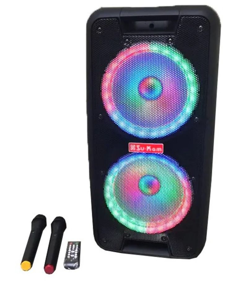 Портативна колонка Su-Kam 1010 + 2 мікрофони + BT 12v220v Код:null. Зображення 4