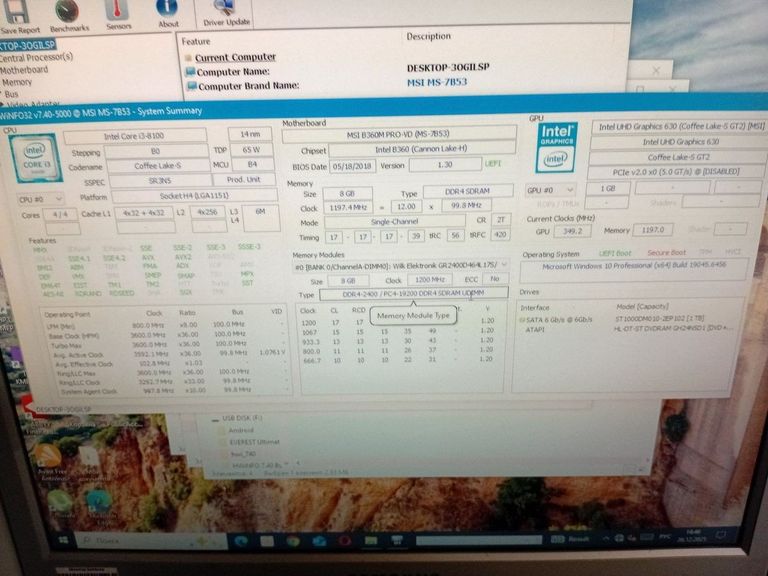 Дешево Пк intel core i3-8100/ram 4 gb/hdd 1000 gb/ssd відсутній/інтегрована з ломбарду
