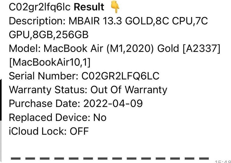 Apple MacBook Air 13'' Late 2020 Код:01-200859943. Изображение 15