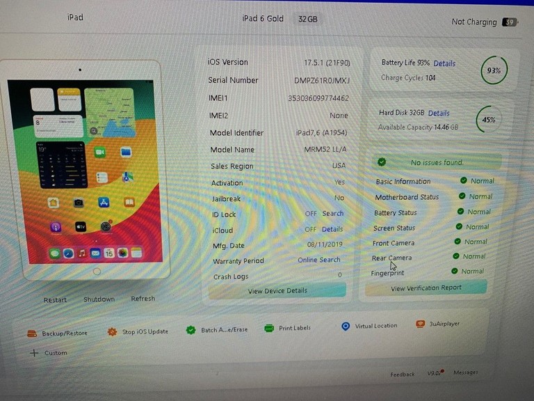 Apple ipad 6 gen 2018 32gb wi-fi + lte Код:01-201072940. Зображення 7