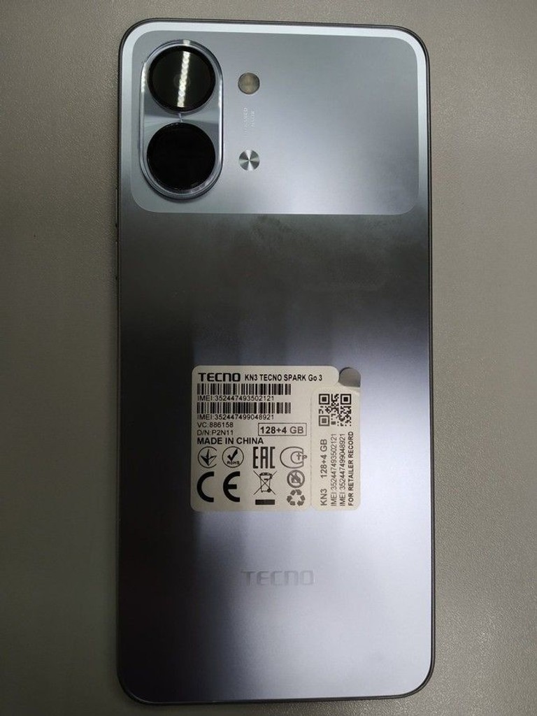 Купити Tecno Spark Go 3 4/128GB Ink Black (4894947105272) Б/У