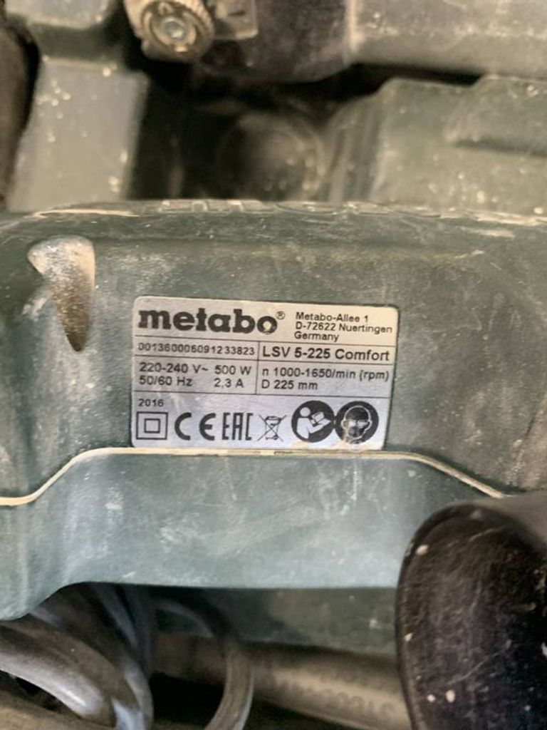 Metabo lsv 5-225 comfort + штанга + набір