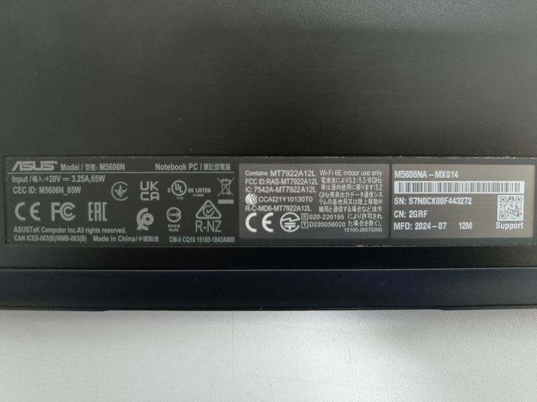 Asus 16/ryzen 5 7535hs ddr5/16gb ddr5/hdd *відсутній/ssd 480 gb/*інтегрована Код:01-200803823. Изображение 6