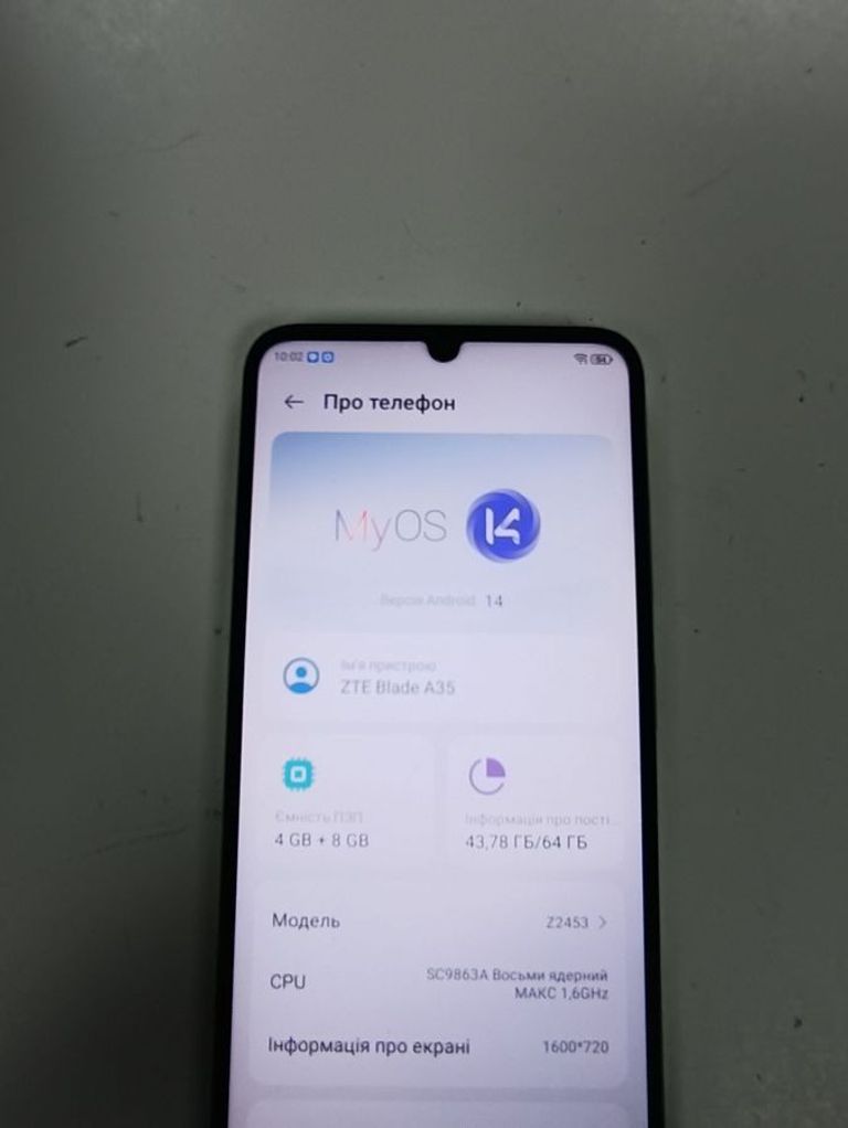Оголошення Zte Blade A35 4/64GB Green Б/У