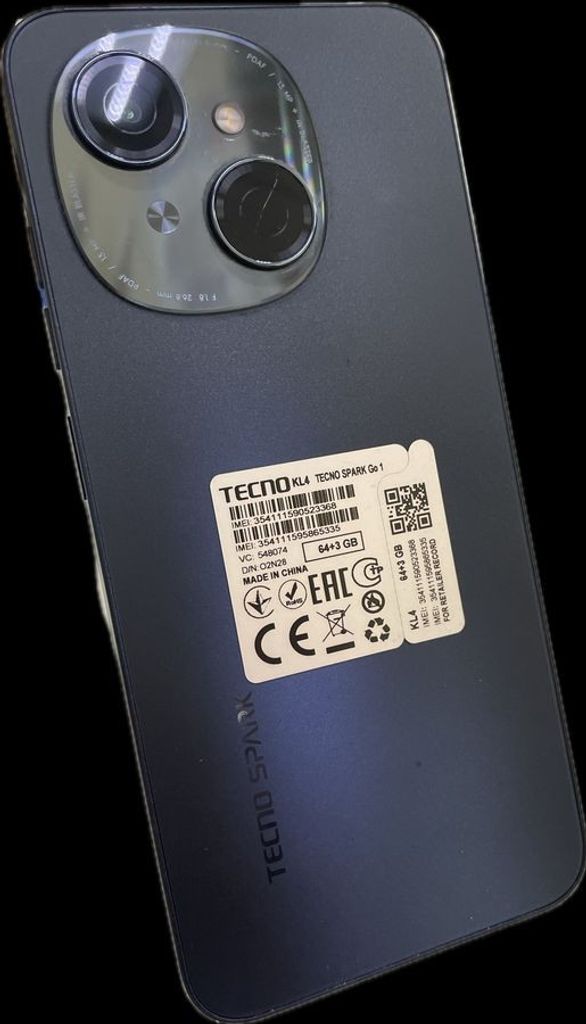 Дешево Tecno spark go 1 kl4 3/64gb з ломбарду