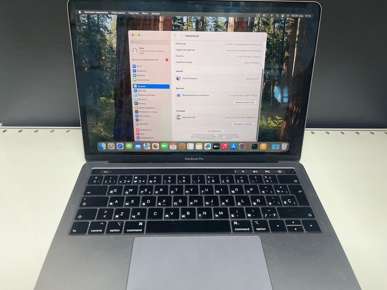 Дешево Apple macbook pro a1989 13,3" core i5 2,4ghz/ram8gb/ssd256gb/iris plus graphics 655 з ломбарду